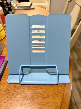 Source Unknown Light Blue Adjustable Book Stand